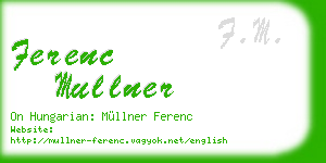 ferenc mullner business card